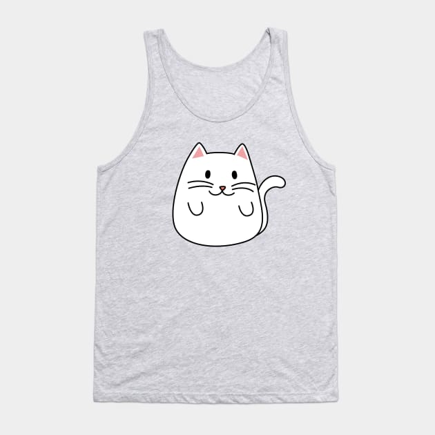 Cute Cat Doodle Tank Top by mahchan